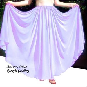 Lavender Chiffon Full Circle Skirt Ameynra design